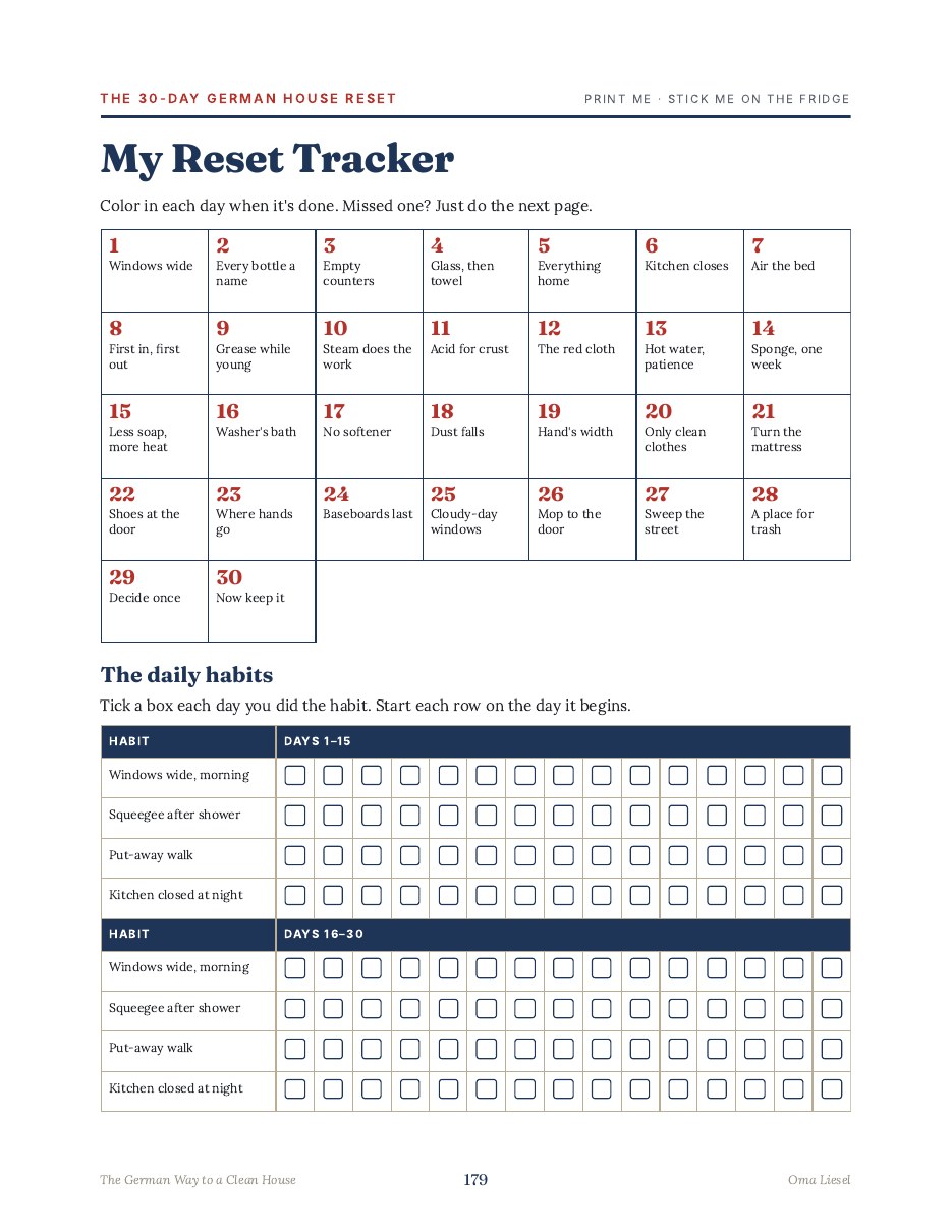 Sample page: Bonus 1 · The printable tracker